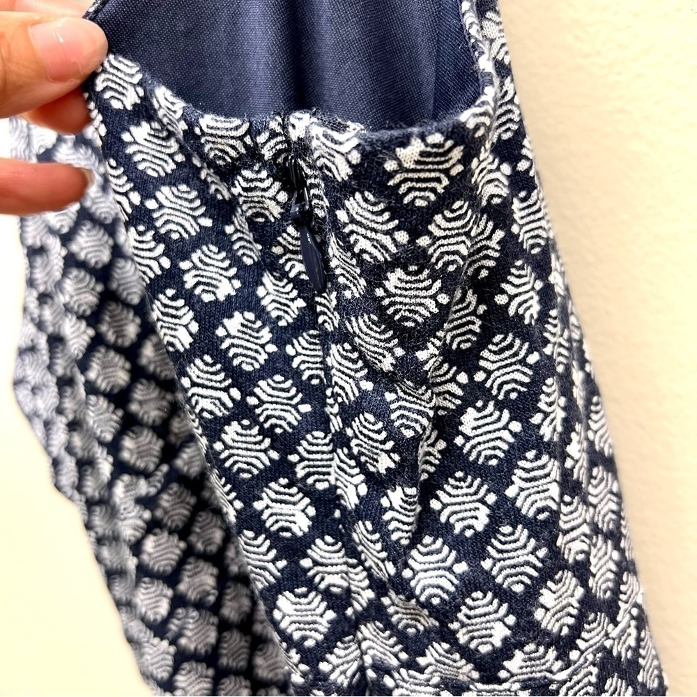 Ann Taylor LOFT Navy Blue White Sleeveless Mini Dress Women's Size S - Picture 5 of 9